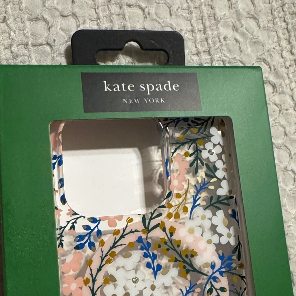 Kate Spade iPhone 2024 Pro Case - Pink and Blue Floral